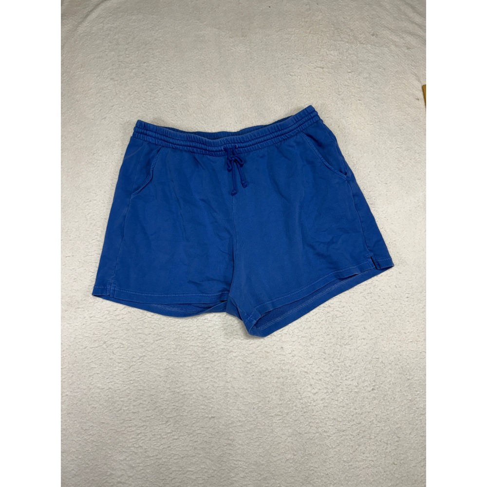 Old Navy Blue French Terry Lounge Shorts Womens XL Drawstring Pockets Casual